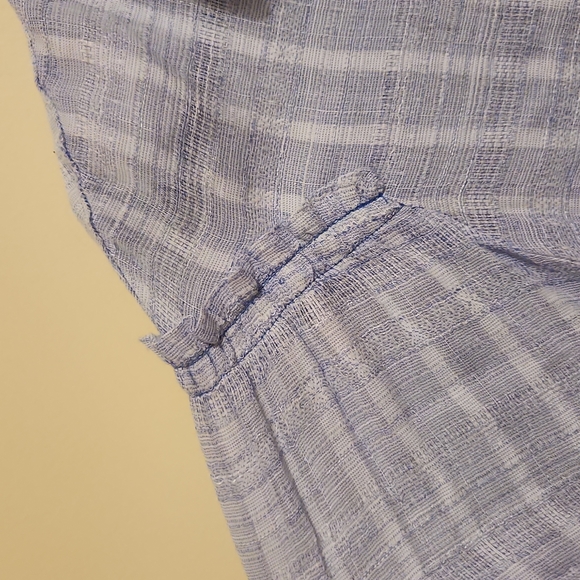 FREE PEOPLE Button Down Collar Balloon Sleeve Blouse sz M - Picture 3 of 9